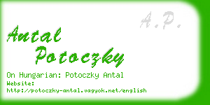 antal potoczky business card